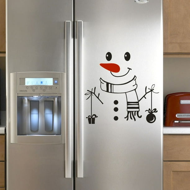 Merry Christmas Snowman Fridge Stickers Kitchen Wall Waterproof Posters Decals Merry Christmas Snowman Fridge Stickers Kitchen Wall Waterproof Posters Decals